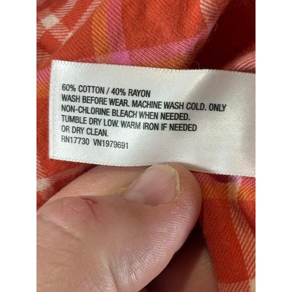 Cat & Jack Boys Flannel Shirt, Red, Sz L (10/12), NWT - Picture 5 of 6